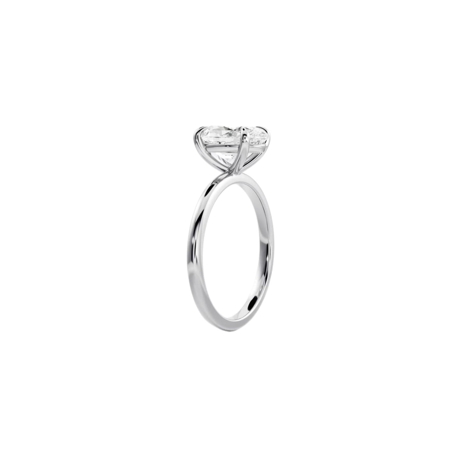 Oval Solitaire Diamond Ring