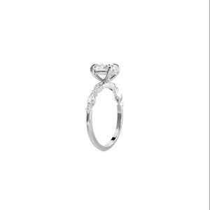 Oval With Marquise And Round Brilliant Band In Platinum