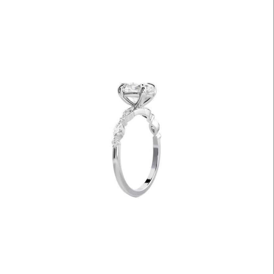 Oval With Marquise And Round Brilliant Band In Platinum