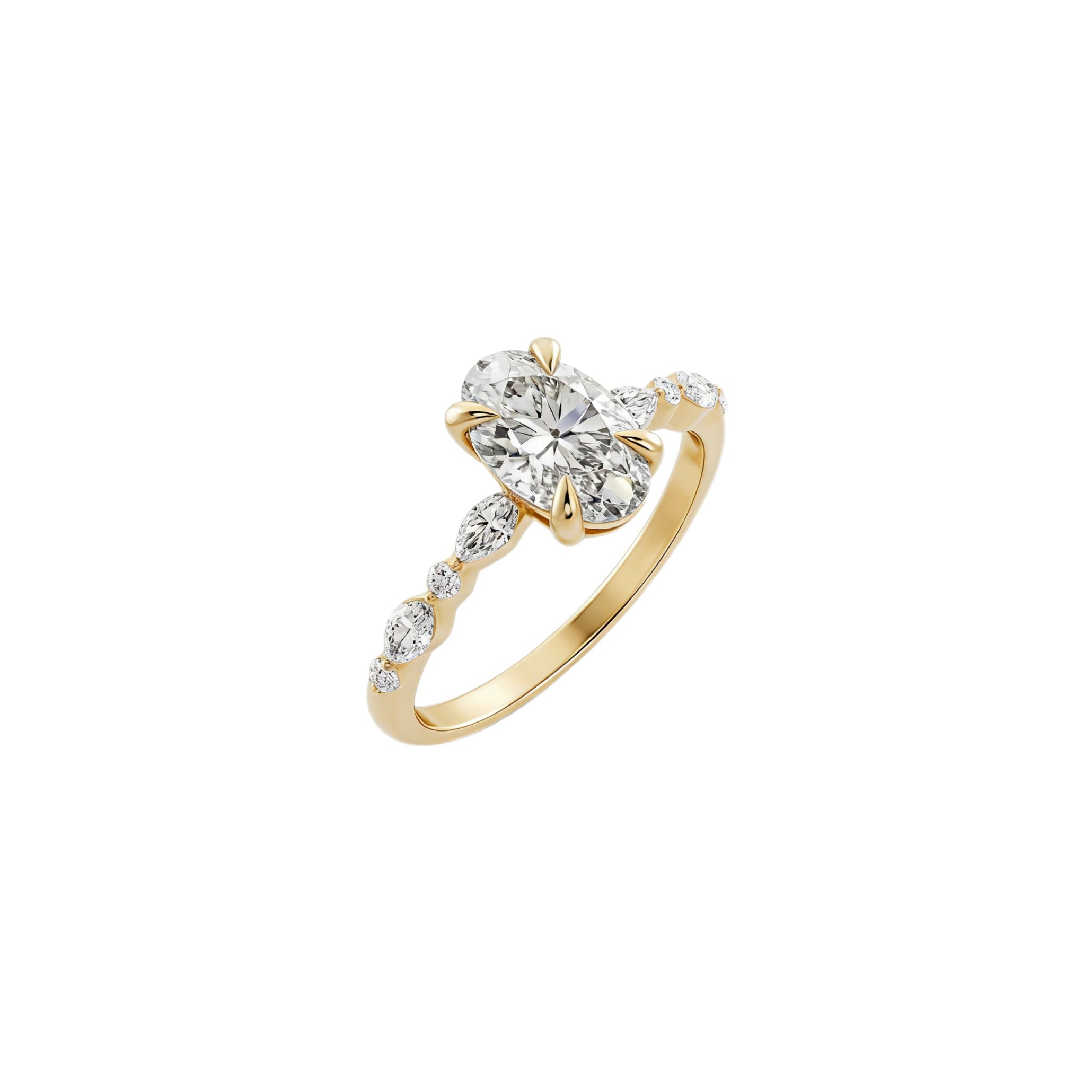 Oval with Marquise and round brilliant band