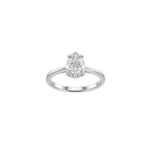 Pear Solitaire Lab-Grown Diamond Ring in Platinum