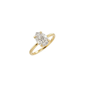 Pear Solitaire Lab-Grown Diamond Ring in 18K Yellow Gold