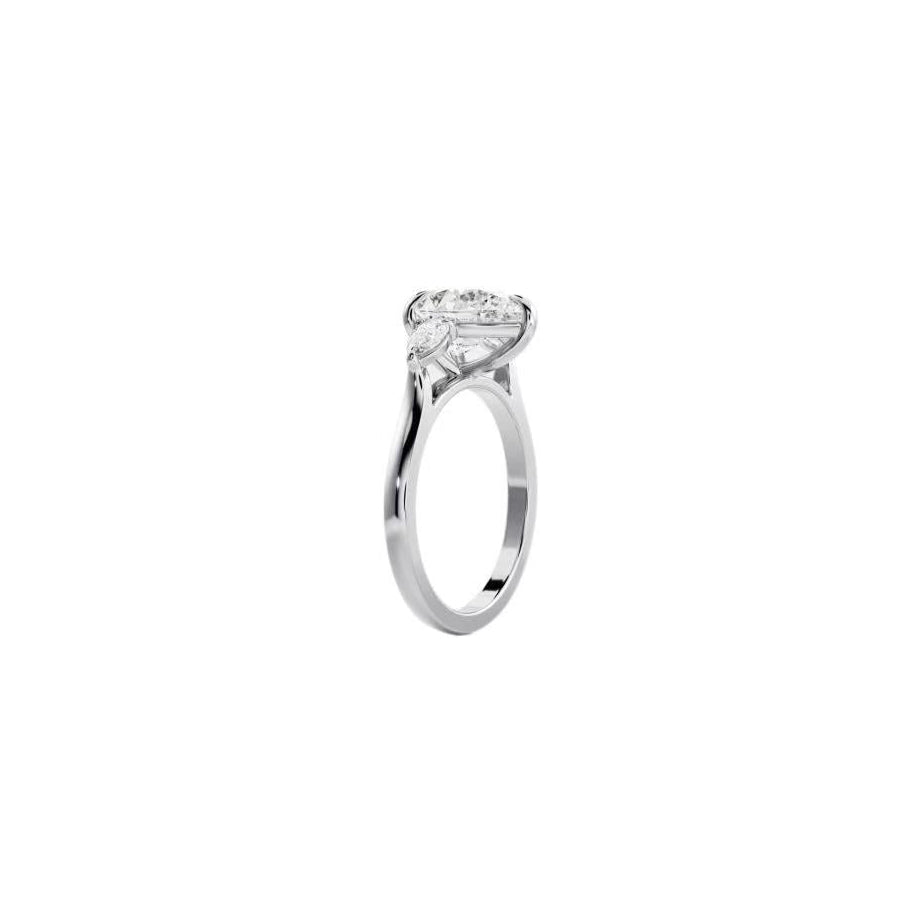 Pear Trilogy Lab-Grown Diamond Ring in Platinum