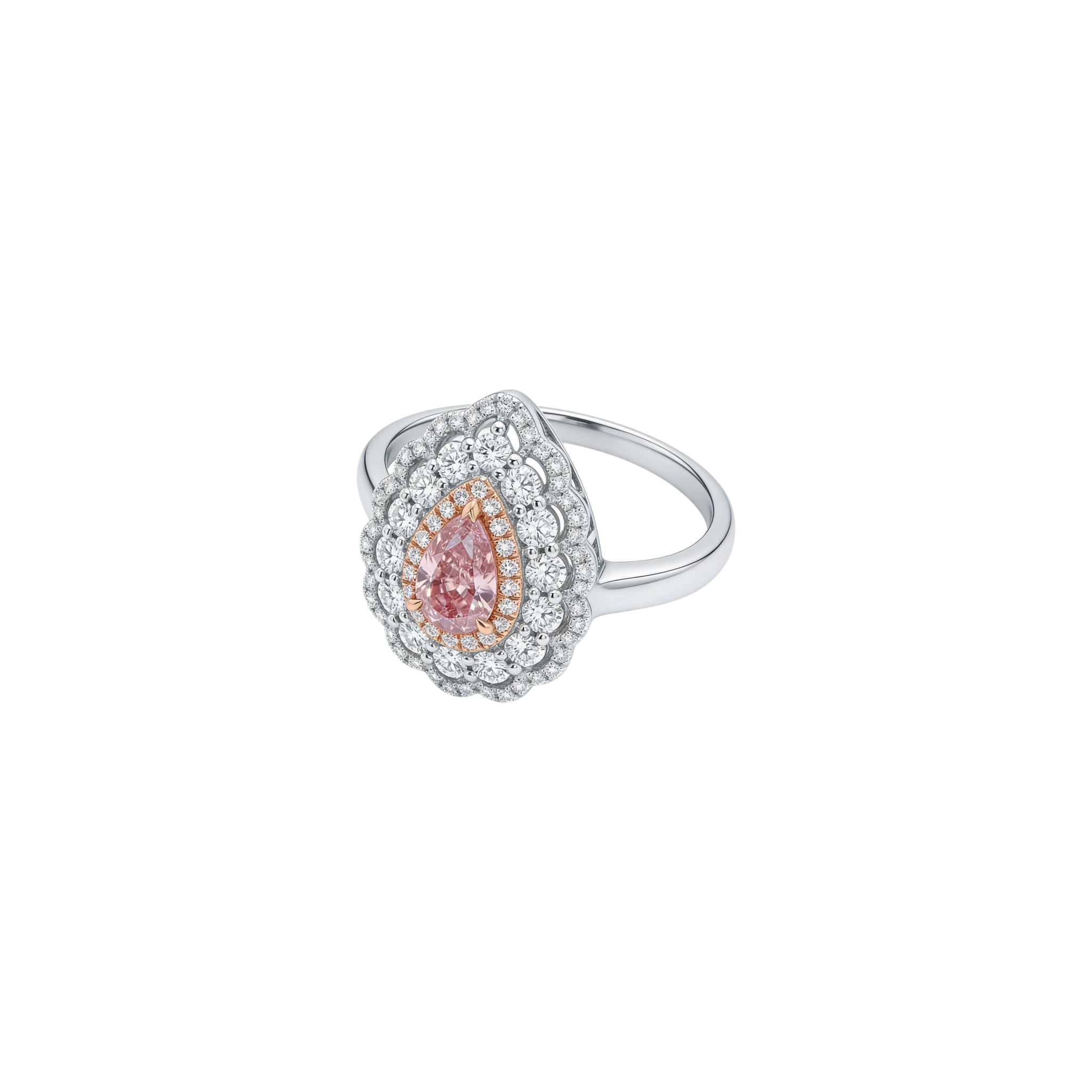 Pink Bloom Halo Ring