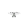 Emerald Solitaire Lab-Grown Diamond Ring