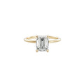 Emerald Solitaire Lab-Grown Diamond Ring