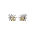 Golden Starburst Yellow Diamond Earring