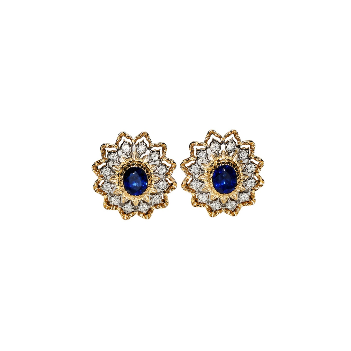 Maglia Two-Toned Sapphire Earrings