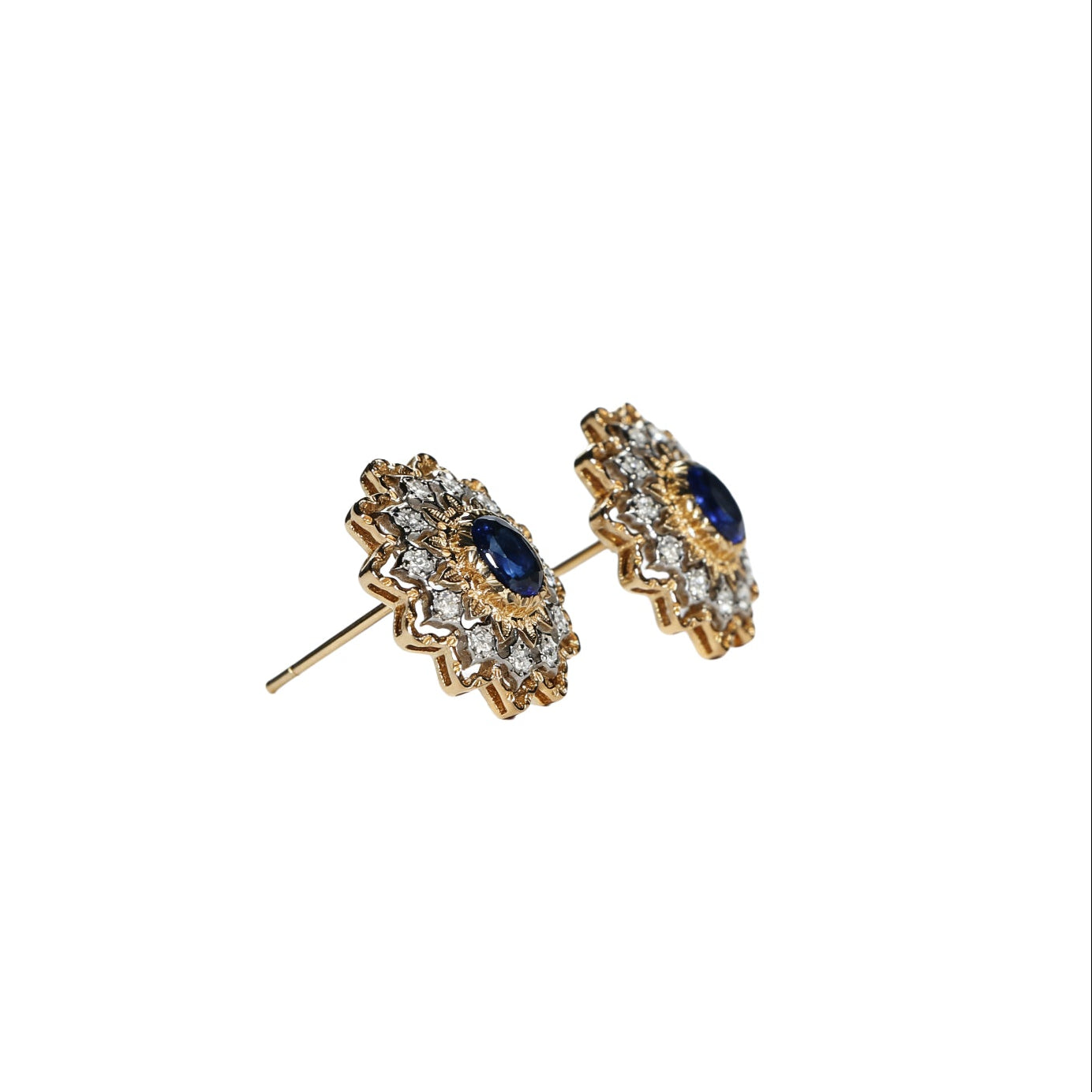Maglia Two-Toned Sapphire Earrings