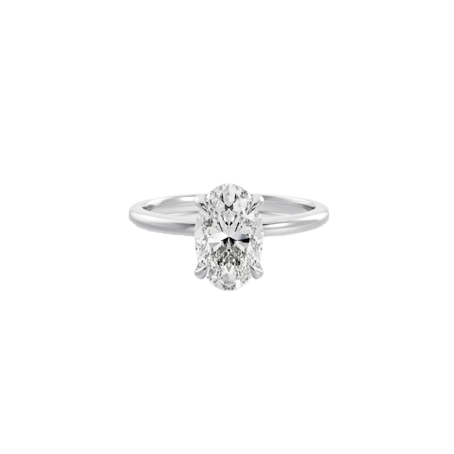 Oval Solitaire Diamond Ring