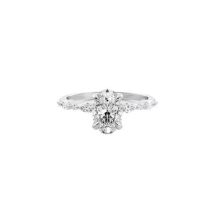 Oval With Marquise And Round Brilliant Band In Platinum