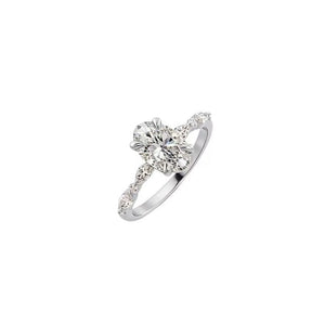 Oval With Marquise And Round Brilliant Band In Platinum