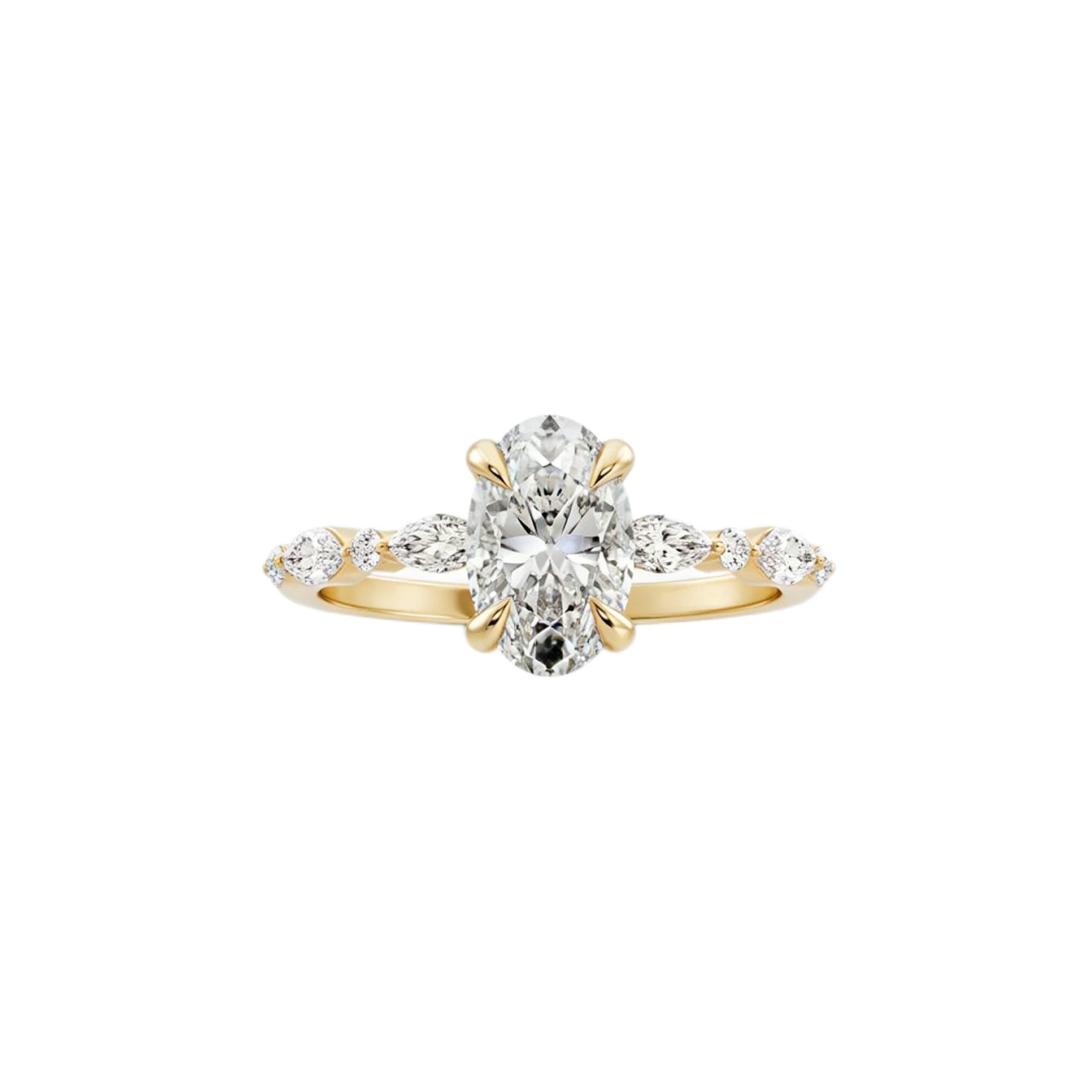 Oval with Marquise and round brilliant band