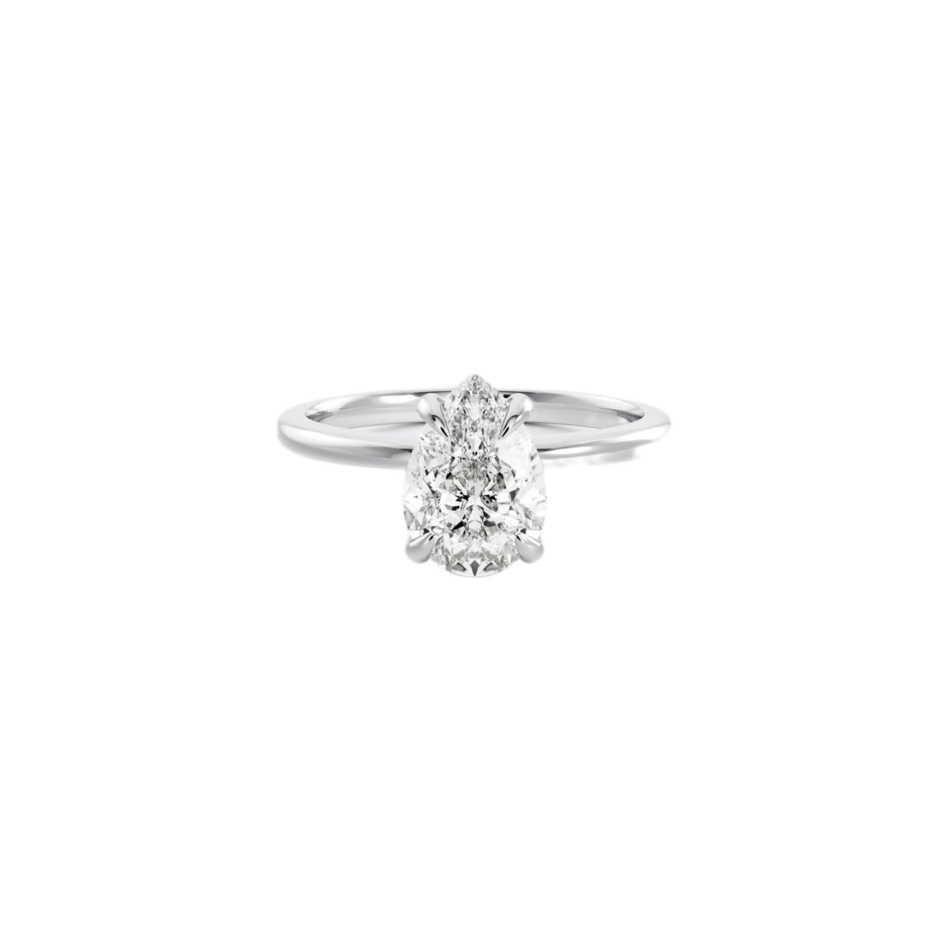 Pear Solitaire Lab-Grown Diamond Ring in Platinum