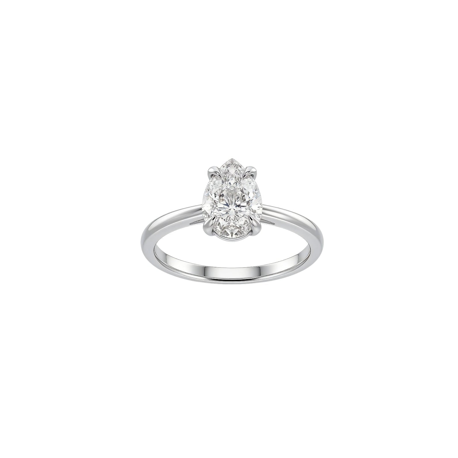 Pear Solitaire Lab-Grown Diamond Ring in Platinum