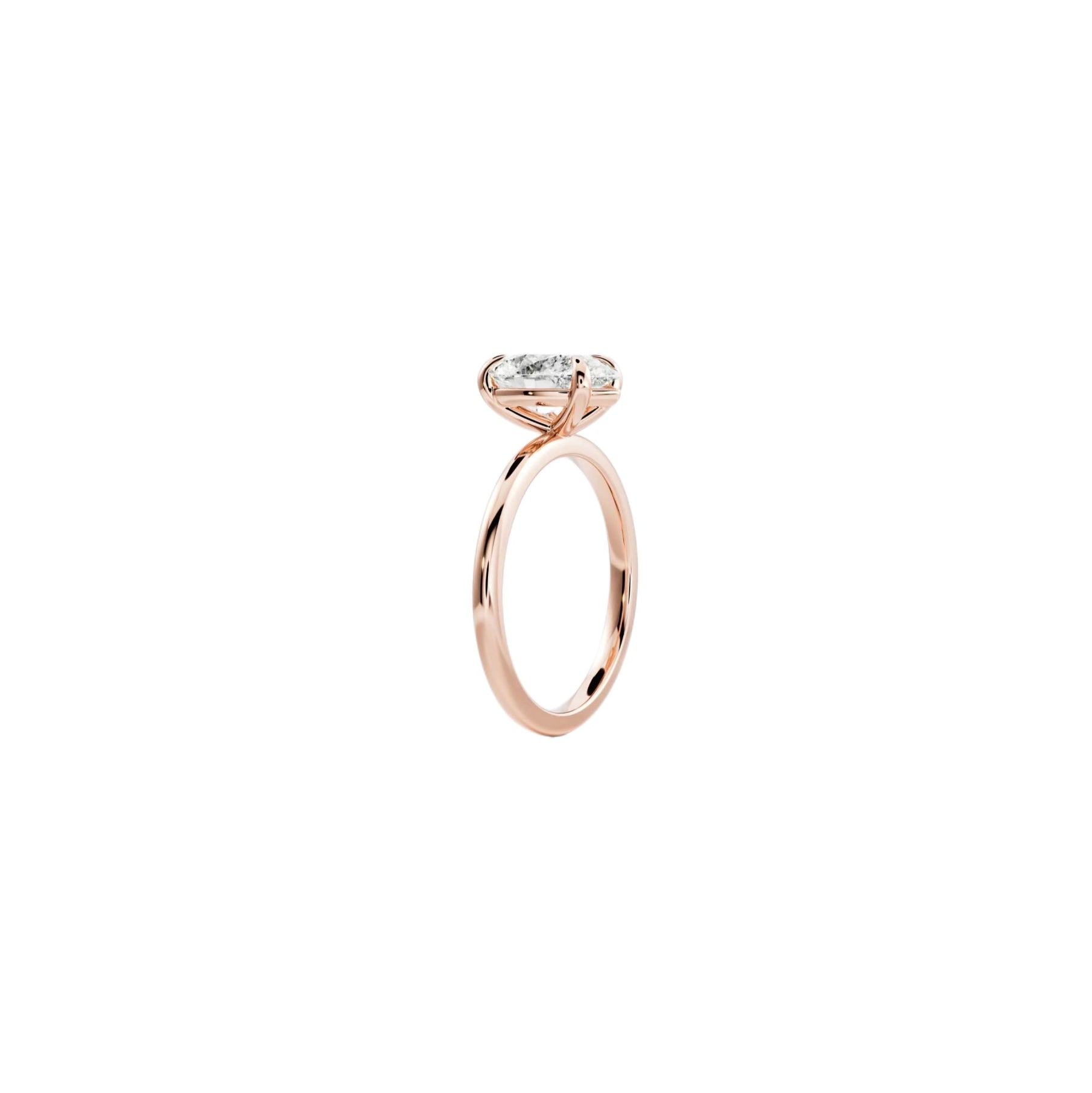 Pear Solitaire Lab-Grown Diamond Ring in 18K Rose Gold