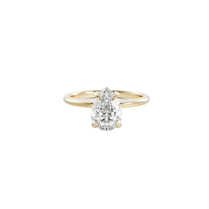 Pear Solitaire Lab-Grown Diamond Ring in 18K Yellow Gold