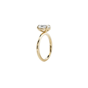 Pear Solitaire Lab-Grown Diamond Ring in 18K Yellow Gold