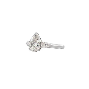 Pear Trilogy Lab-Grown Diamond Ring in Platinum