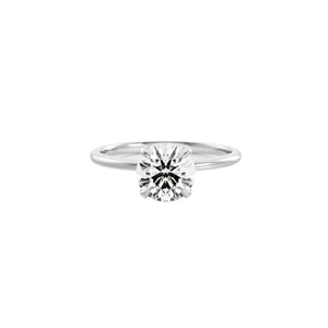 Round Solitaire Lab-Grown Diamond Ring In Platinum