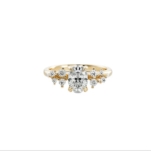 Oval with round brilliant accents