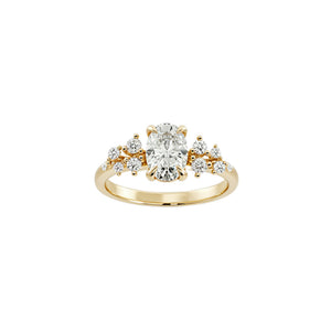 Oval with round brilliant accents